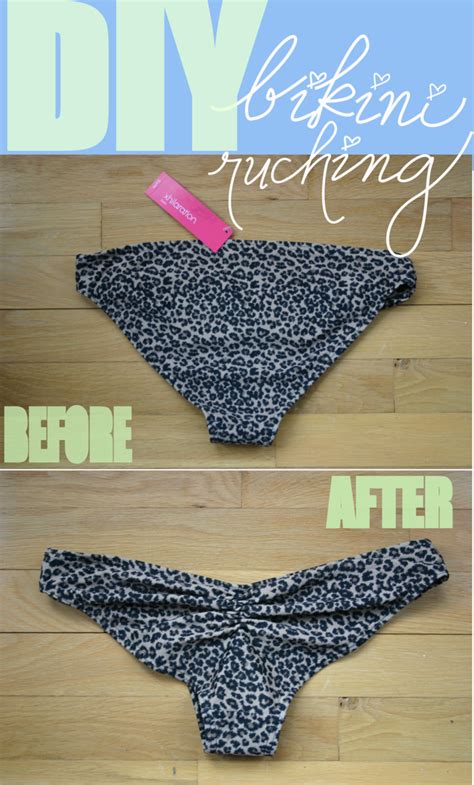 Diy Bikini Ruching Super Easy And You Can Do This To Old Bikini