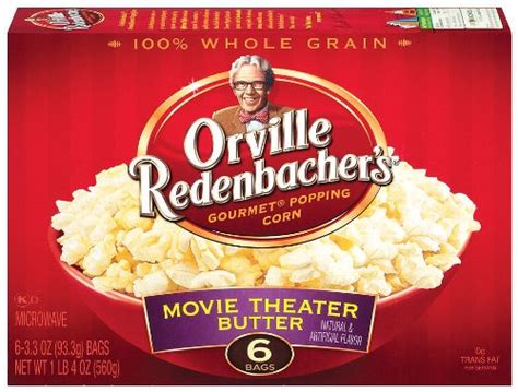 Orville Redenbachers Movie Theater Butter Microwave Popcorn Tub Oz