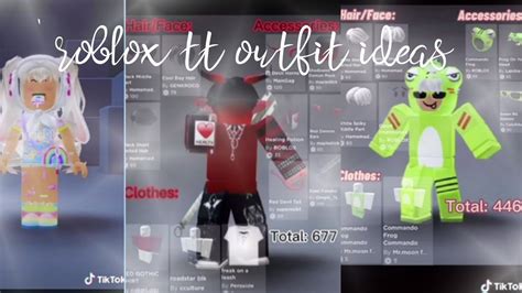 Best Roblox Tiktok Outfit Ideas Part 1 Youtube