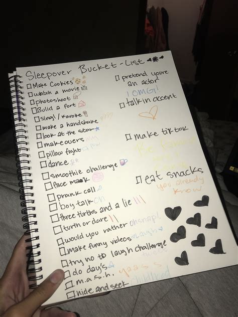Best Friend Bucket List Things To Do At A Sleepover Best