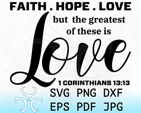 Faith Hope Love But The Greatest Of These Is Love Bible Verse Etsy