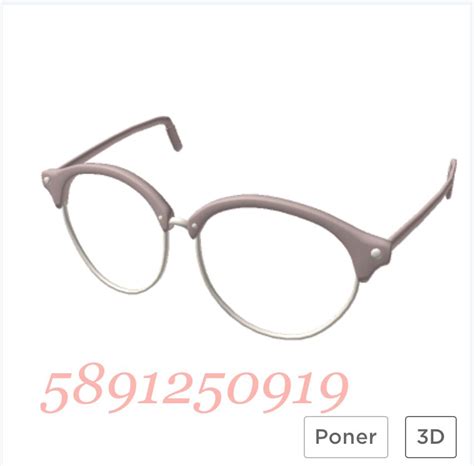 Rose Gold Glasses Roblox Codes Roblox Roblox Coding Clothes