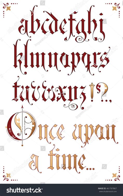 Gothic Calligraphy Alphabet Klomarket