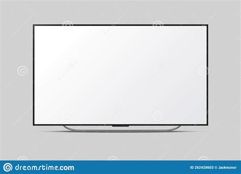 4k Tv Flat Screen Lcd Or Oled Plasma Realistic Illustration Blank