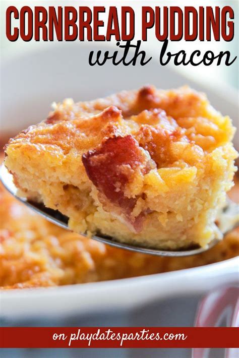 Make this cornbread pudding for an indulgent side dish or a devilish dessert, and you're sure to have some happy to make cornbread and eggs: Cornbread Pudding with Bacon | Recipe | Cornbread pudding, Sweet cornbread, Leftover cornbread ...