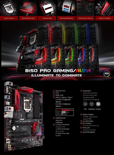 Best pc compatible asus asus b150 pro gaming motherboard. Buy ASUS B150 Pro Gaming Aura Motherboard [B150-PRO-GAMING ...