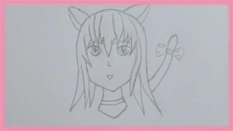 How To Draw Cute Anime Cat Girl Easy To Draw Youtube