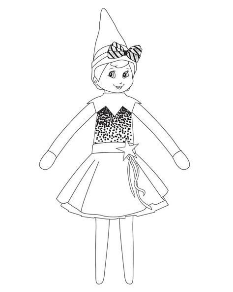 Coloring Pages Of Girl Elves