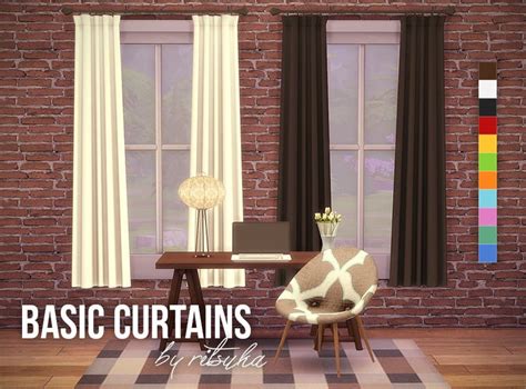 I Did A Quick Recolor Of The Serenity Curtains By Ritsuka Sims 4