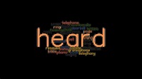 HEARD: Synonyms and Related Words. What is Another Word for HEARD ...