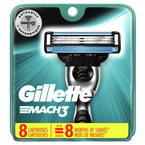 Gillette Mach3 Mens Razor Blades 8 Blade Refills