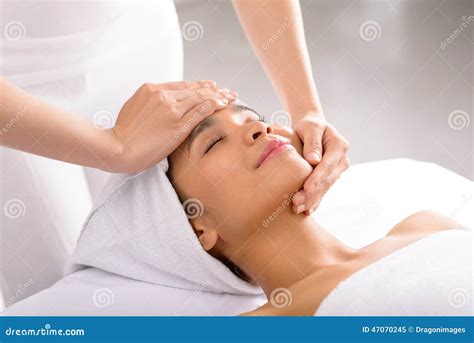 Receiving Facial Massage Stock Image Image Of Moisturize 47070245