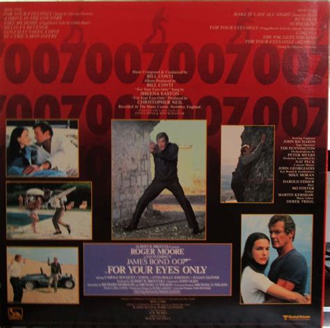 For Your Eyes Only James Bond Soundtrack Sheena Easton Bill Conti