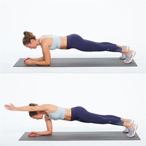 Elbow Plank With Reach 10 Minute Workout For Legs And Abs Popsugar