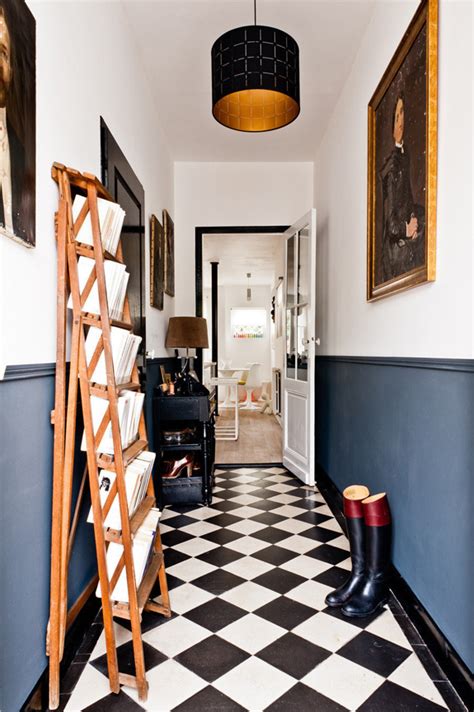 Foyer Flooring Inspiration Black And White Checkered Tile