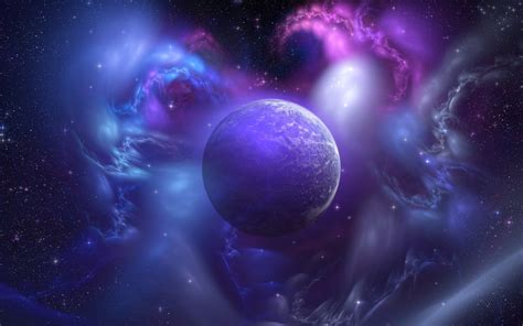 Blue And Purple Planets