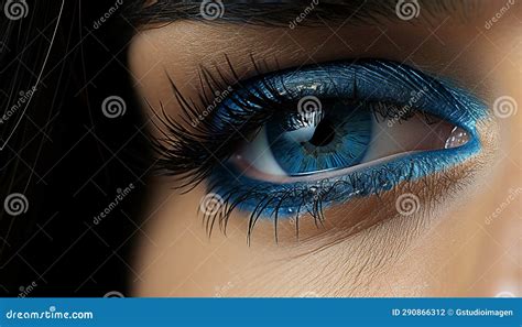 mujer de ojos azules con una mirada glamurosa que cautiva la belleza generada por ai foto de