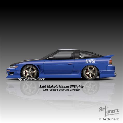Initial D Impact Blue Sil80 Ultimate Version By Art Tunerz Initial D
