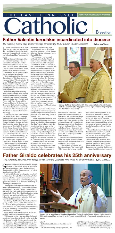 Jan 1 2023 Et Catholic B Section By Diocese Of Knoxville Issuu