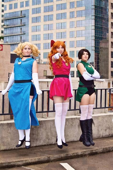 adult powerpuff girls cosplay blossom tinka cosplay bubbles mew21 cosplay… homemade fancy
