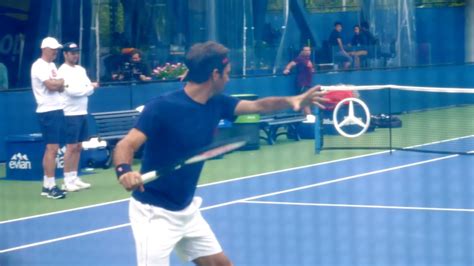 Roger Federer Forehand Slow Motion Court Level View Atp Classic