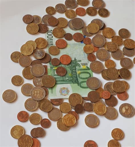 Euro Eur Notes And Coins European Union Eu Stock Photo Image Of