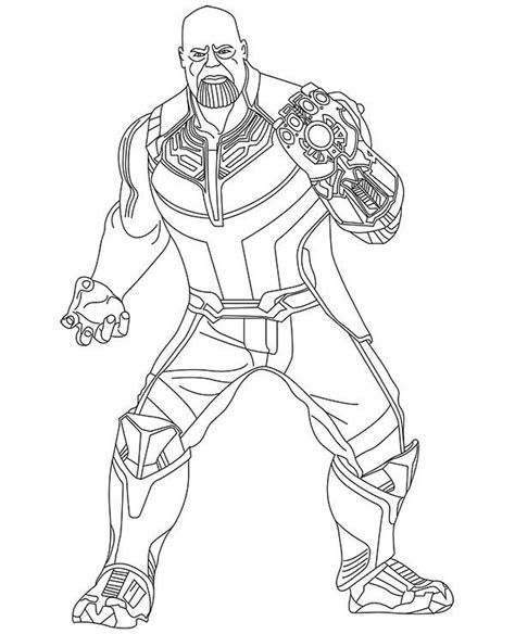 Printable Thanos Coloring Page Avengers