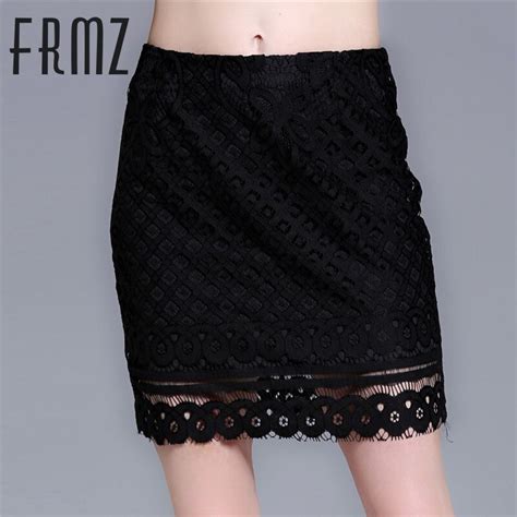 Women Summer Hollow Out Pencil Skirt Fashion Lace Package Hip Skirt