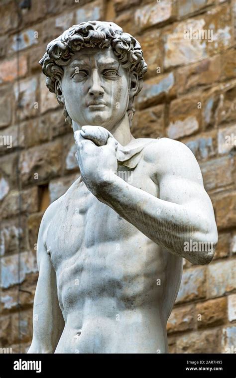 Michelangelos David And Palazzo Vecchio Hi Res Stock Photography And
