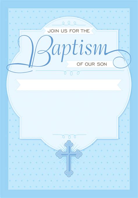 Free Printable Baptism Invitation Template
