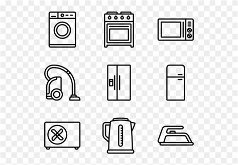 Home Appliance Set Home Appliances Icons Png Transparent Png
