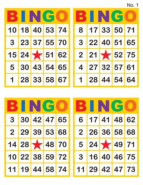 Bingo Cards 1000 Cards 4 Per Page Immediate Pdf Download Etsy Bingo Cards To Print Free Bingo