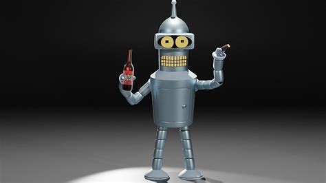 Bender From The Futurama 3d Model Animated Rigged Cgtrader