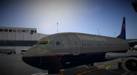 N346ua Ixeg 737 United Airlines Battleship Grey Livery Ixeg 737