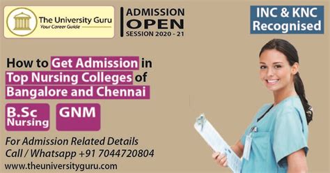 How To Get Admission In Top Nursing Colleges Of Bangalore And Chennai