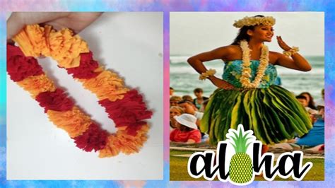 Diy Crepe Paper Lei Ideas Great For Parties And Costumes Youtube