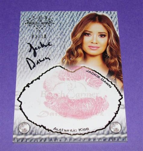 Benchwarmer Jackie Dawn Daizy Dukez Kiss Gold Foil Autograph