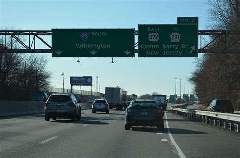 Interstate 95 South Delaware County Aaroads Pennsylvania