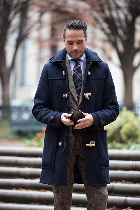 duffle coat for men men s winter coat styles he spoke style winter outfits men mens