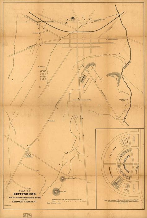 Civil War Blog Antique Maps Of Gettysburg