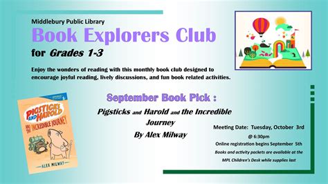 Book Explorers Middlebury Public Library