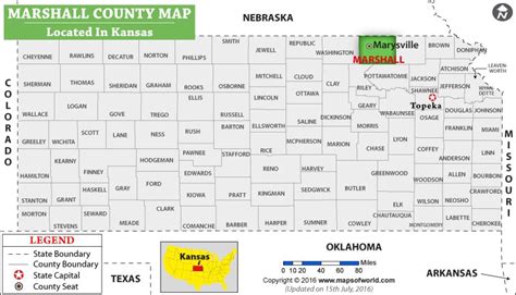 Marshall County Map Kansas