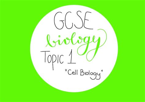 Gcse Biology Revision Notes Topic 1 Cell Biology Etsy Uk
