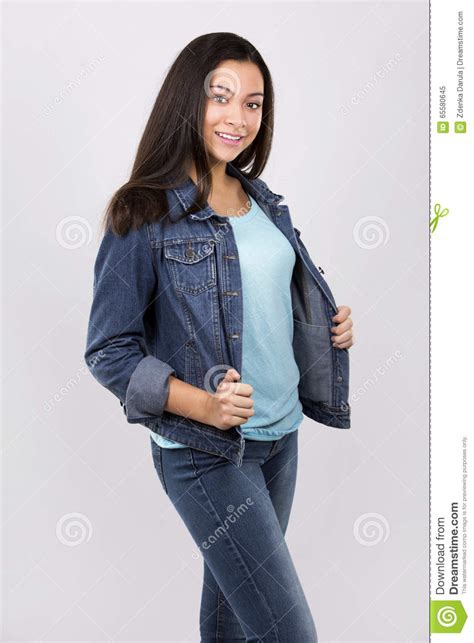 Casual Teen Stock Image Image Of Adolescent Grey Asian 65580645