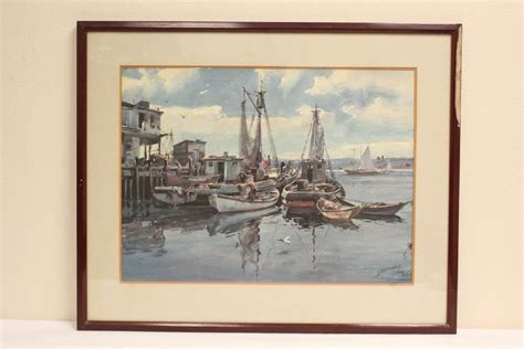 A Framed Watercolor By James Sessions Painting Watercolor Art