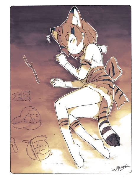 Serval Kaban Lucky Beast And Sand Cat Kemono Friends Drawn By Enk