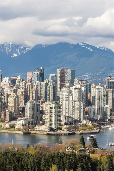 Downtown And North Vancouver Mountains Cityscape Picture For Bloggers In