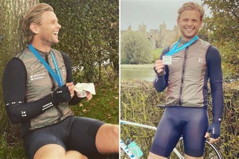 Jeff Brazier Shocks Fans With Huge Bulge In His Cycling Shorts As He