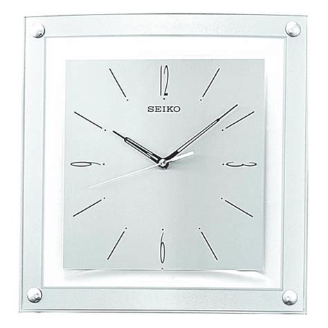 Seiko Quiet Sweep Second Hand Silvertone Metallic Case Wall Clock