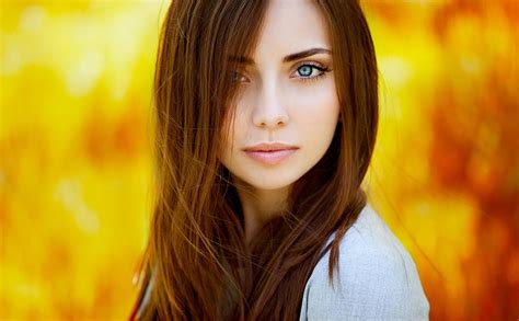 2048x1366 Brunette Nataly Women Face Portrait Redhead Blue Eyes Ann